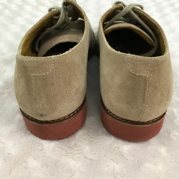 Cole Haan 9.5M Suede Dress Shoes Tan Lace Up