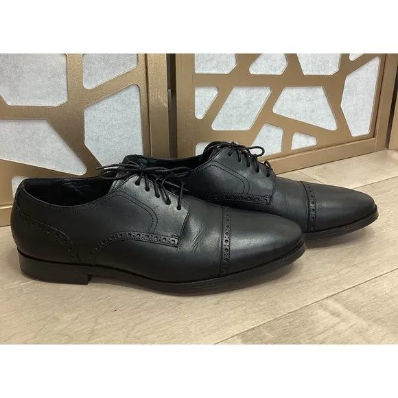 COLE HAAN Cole Haan Jefferson Grand Cap Toe Oxford DRESS SHOES BLACK LEATHER 12