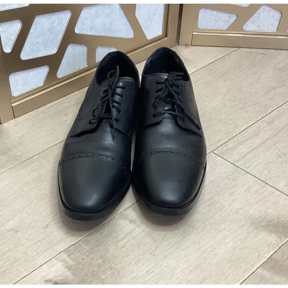 COLE HAAN Cole Haan Jefferson Grand Cap Toe Oxford DRESS SHOES BLACK LEATHER 12