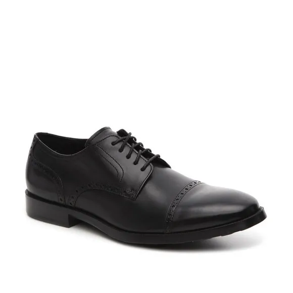 COLE HAAN Cole Haan Jefferson Grand Cap Toe Oxford DRESS SHOES BLACK LEATHER 12