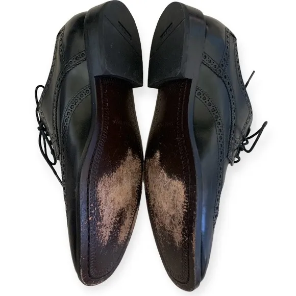 COLE HAAN Collection Men’s Size 11.5 M Black Leather Wing Tip Oxford Shoes. EUC
