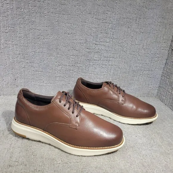 Cole Haan Grand Atlantic Men's Size US 8M Chestnut Leather Oxford Dress Shoes