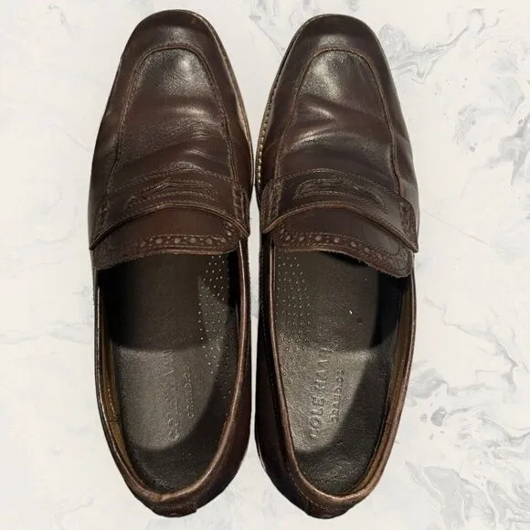 Cole Haan Grand OS Men Brown Penny Loafer Leather Dress Shoes Size 10M C20692