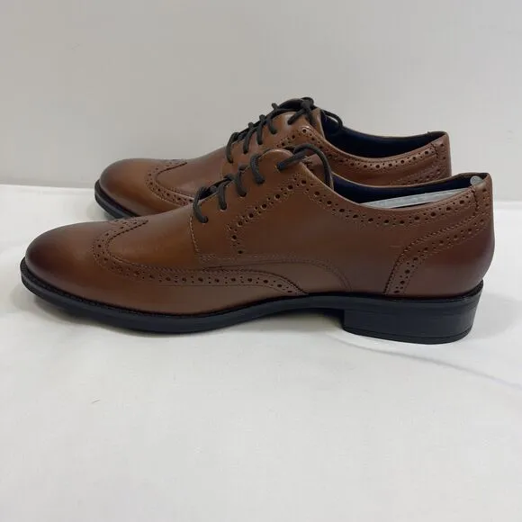 Cole Haan Grand  Wingtip Oxford Dress Shoes Men's 11M British Tan C37330