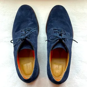 Cole Haan Grand.OS Blue Suede Oxfords