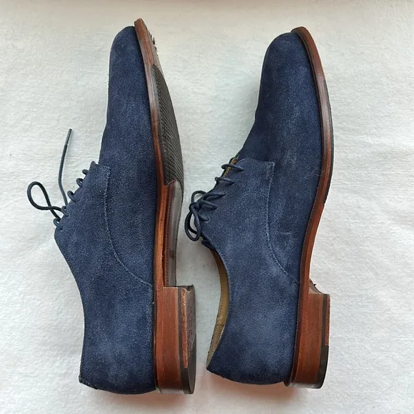 Cole Haan Grand.OS Blue Suede Oxfords