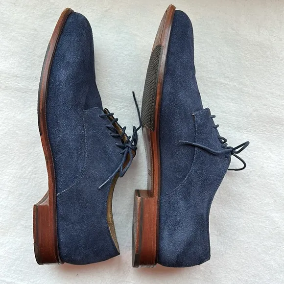 Cole Haan Grand.OS Blue Suede Oxfords