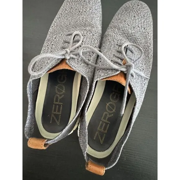 Cole Haan Gray Zerogrand Stitchlite Wingtip Oxford Dress Shoes C27692 Men’s 10.5
