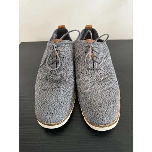 Cole Haan Gray Zerogrand Stitchlite Wingtip Oxford Dress Shoes C27692 Men’s 10.5