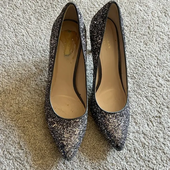 Cole Haan Juliana Pumps Women’s Size 8 B Glitter Sparkle Pointed Toe Shoes