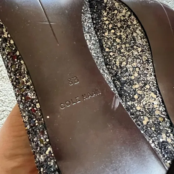 Cole Haan Juliana Pumps Women’s Size 8 B Glitter Sparkle Pointed Toe Shoes