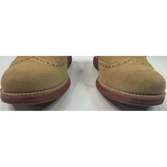 Cole‎ Haan Lunargrand Wing Tip Milkshake Suede Men's Dress Shoes Size 13 M