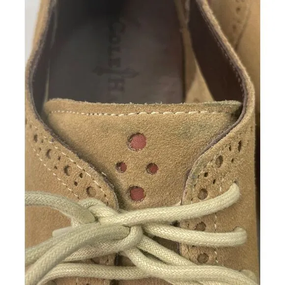 Cole‎ Haan Lunargrand Wing Tip Milkshake Suede Men's Dress Shoes Size 13 M