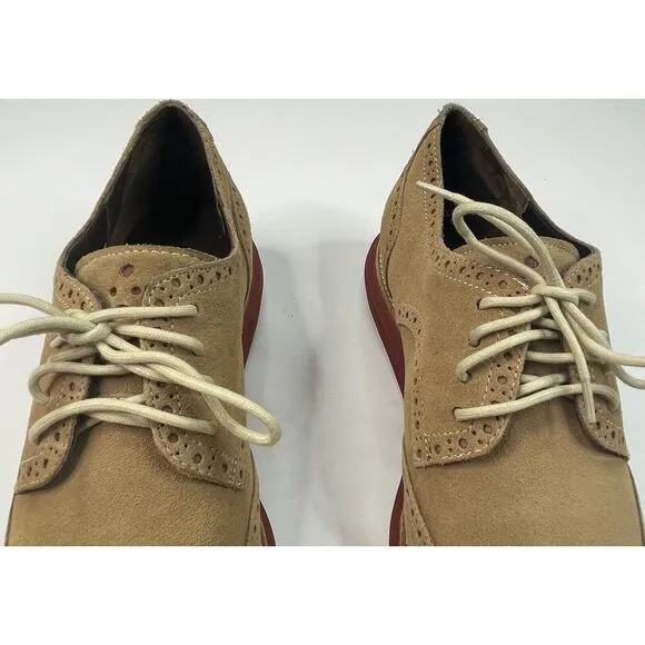Cole‎ Haan Lunargrand Wing Tip Milkshake Suede Men's Dress Shoes Size 13 M