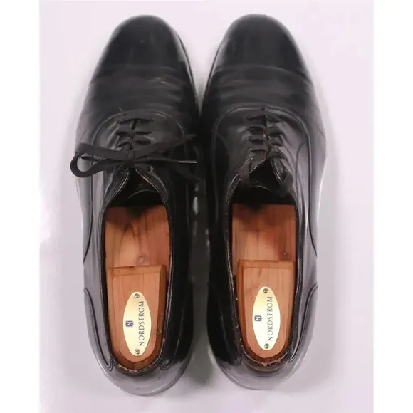 Cole-Haan Made in England Black Plain Toe Leather Dress Shoes US 11 D