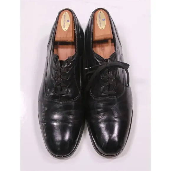 Cole-Haan Made in England Black Plain Toe Leather Dress Shoes US 11 D