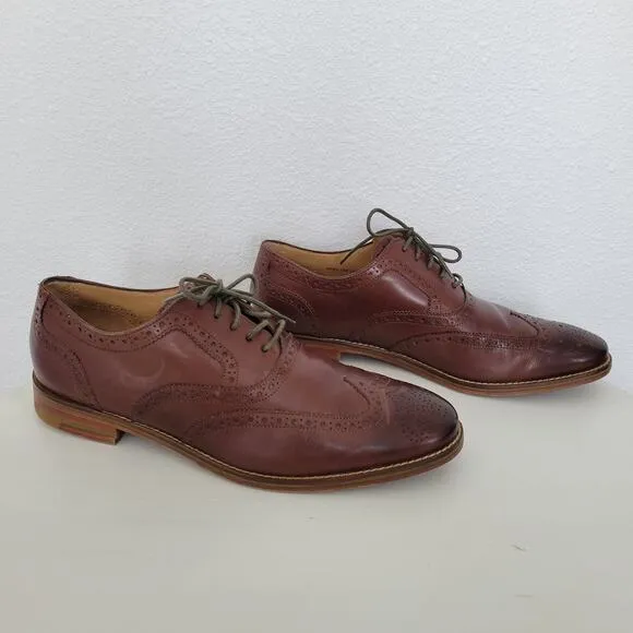 Cole Haan Men's Grand .OS Cambridge Wingtip Oxford Brown Dress Shoes Size 10
