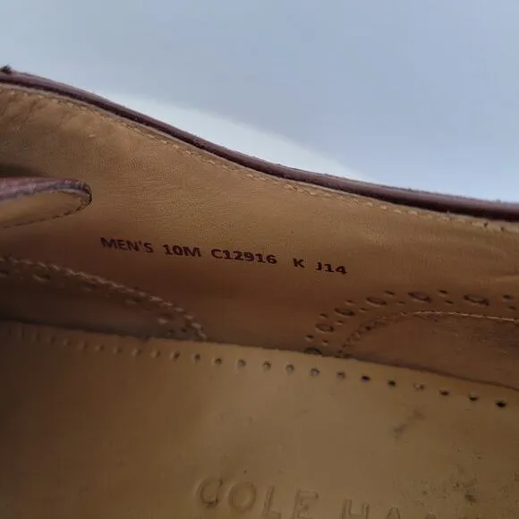 Cole Haan Men's Grand .OS Cambridge Wingtip Oxford Brown Dress Shoes Size 10