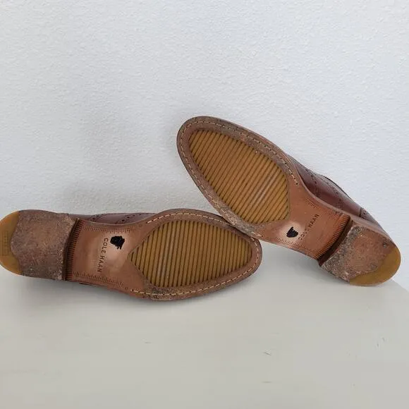 Cole Haan Men's Grand .OS Cambridge Wingtip Oxford Brown Dress Shoes Size 10