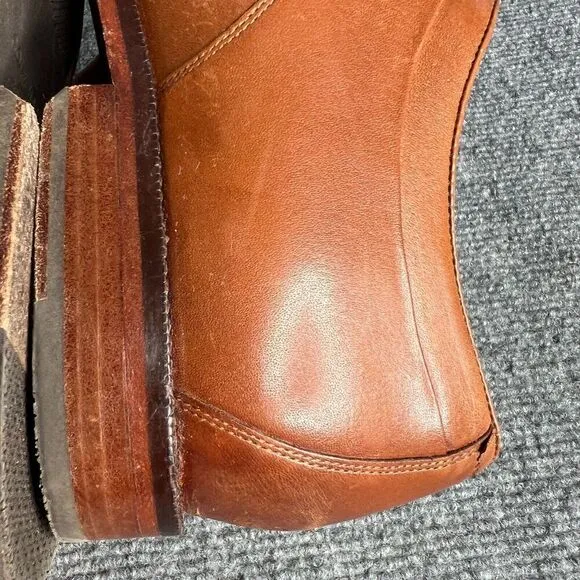 Cole Haan Mens Harrison Derby Cap Toe 13 M Brown Tan Leather Oxford Dress Shoes