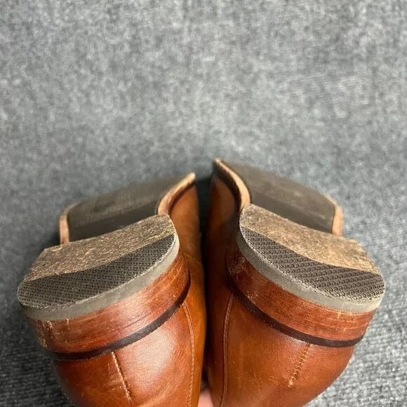 Cole Haan Mens Harrison Derby Cap Toe 13 M Brown Tan Leather Oxford Dress Shoes