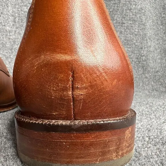 Cole Haan Mens Harrison Derby Cap Toe 13 M Brown Tan Leather Oxford Dress Shoes