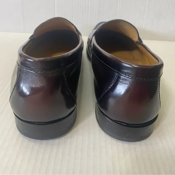 Cole Haan Men's Pinch Tassel Loafer Dress Leather Shoes, Size 12E Burgundy