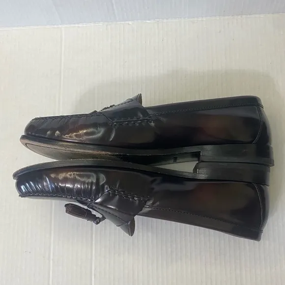 Cole Haan Men's Pinch Tassel Loafer Dress Leather Shoes, Size 12E Burgundy