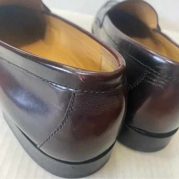 Cole Haan Men's Pinch Tassel Loafer Dress Leather Shoes, Size 12E Burgundy