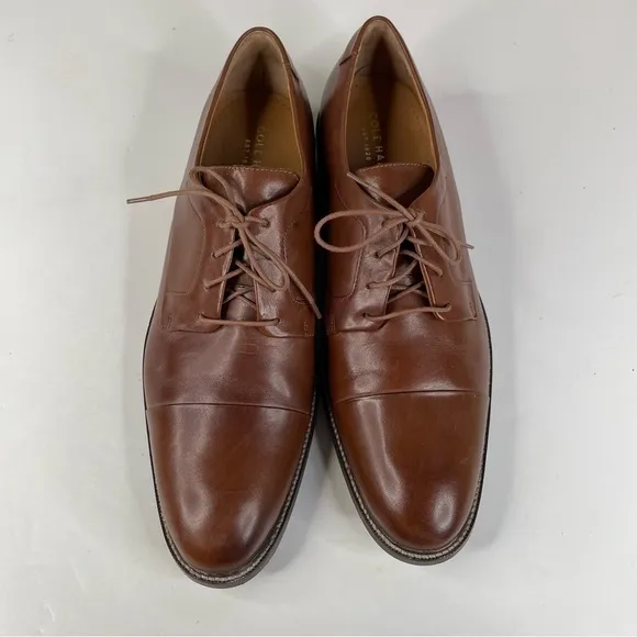 Cole Haan Mens Warren Cap Toe Brown Dress Shoes Size 13