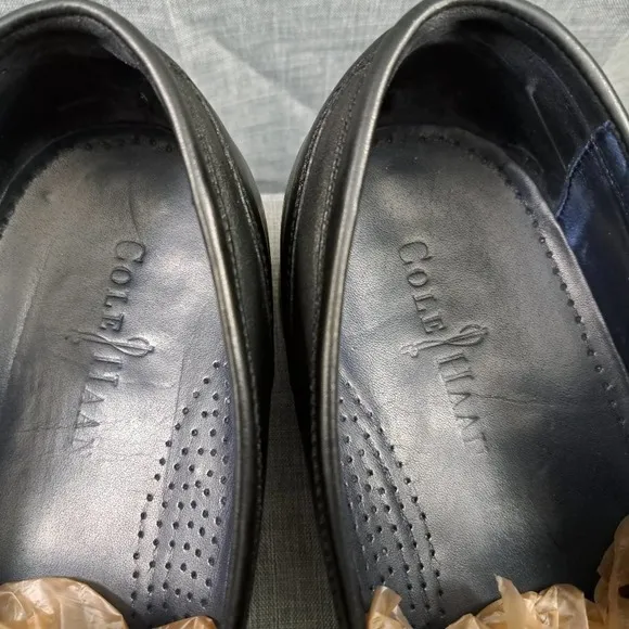 Cole Haan Nike Air Leather Black Wingtip Oxford Dress Shoes - Size 11.5M Men