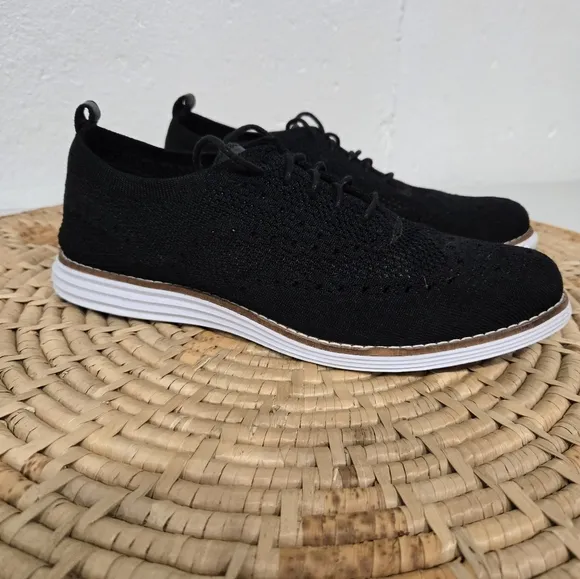 Cole Haan Original Grand Oxford Wingtip Black Stitchlite Shoes 8.5