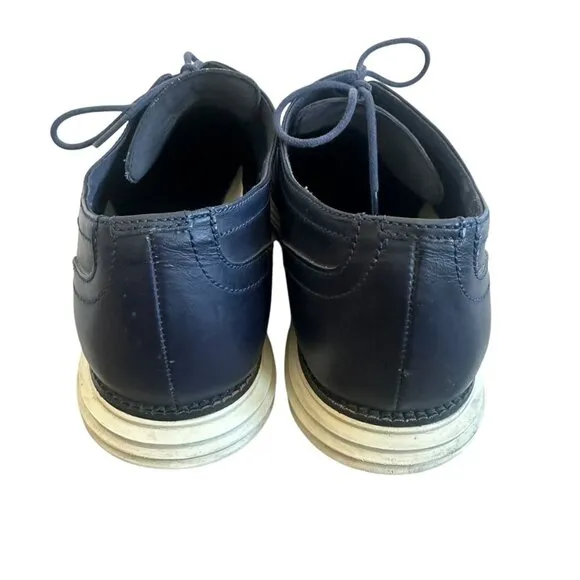 Cole Haan Original Grand Shortwing Oxford Dress Shoes Navy Lace-Up Size 11 Men's