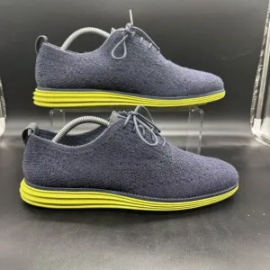 Cole Haan Original Grand Wool Wingtip Oxford Blue/Volt C30201 Men's Size 9M EUC
