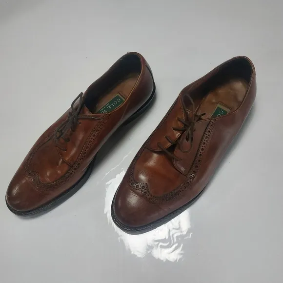 Cole Haan Vibram, Men's Leather Lace-up Dress Shoes Size 8.5M