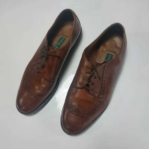 Cole Haan Vibram, Men's Leather Lace-up Dress Shoes Size 8.5M