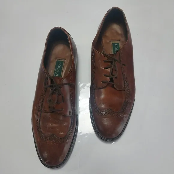 Cole Haan Vibram, Men's Leather Lace-up Dress Shoes Size 8.5M