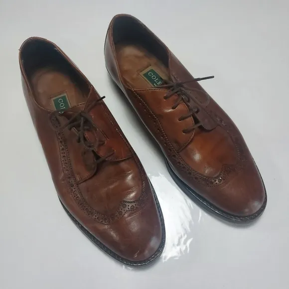 Cole Haan Vibram, Men's Leather Lace-up Dress Shoes Size 8.5M