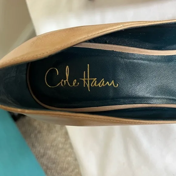 Cole Haan Violet Air Cap Toe Morocn Blue Women's Leather Stilleto/Pumps Sz 8.5 B