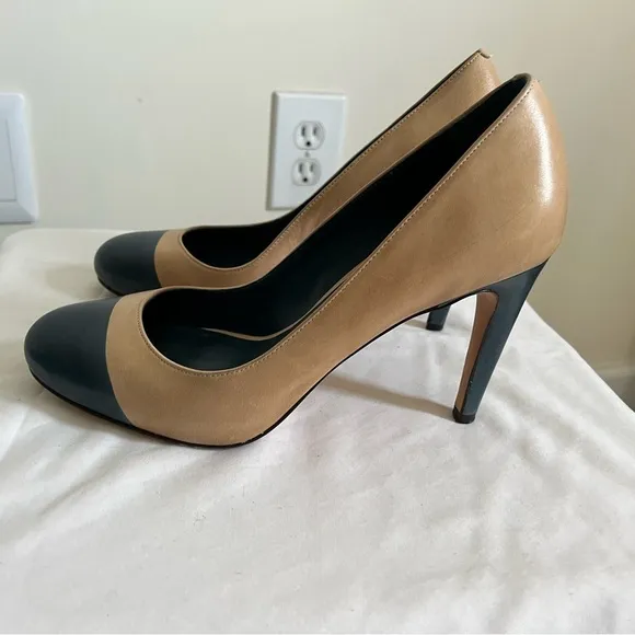 Cole Haan Violet Air Cap Toe Morocn Blue Women's Leather Stilleto/Pumps Sz 8.5 B