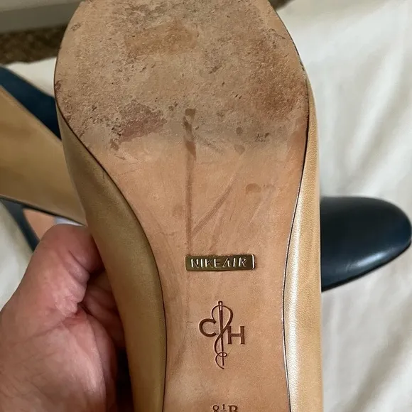 Cole Haan Violet Air Cap Toe Morocn Blue Women's Leather Stilleto/Pumps Sz 8.5 B