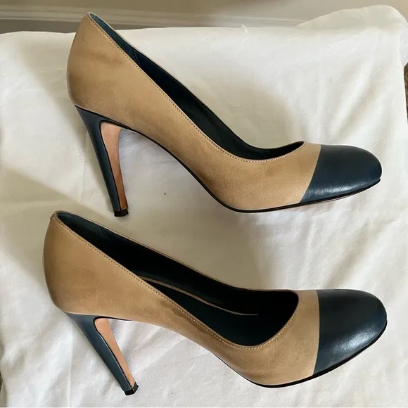Cole Haan Violet Air Cap Toe Morocn Blue Women's Leather Stilleto/Pumps Sz 8.5 B