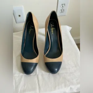 Cole Haan Violet Air Cap Toe Morocn Blue Women's Leather Stilleto/Pumps Sz 8.5 B