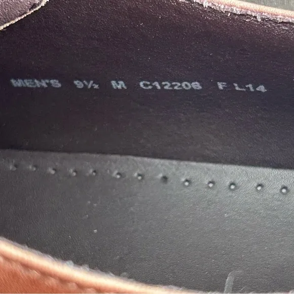 Cole Haan Williams Plain Toe Leather Oxford Brown Tan Dress Shoes Sz 9.5 C12206
