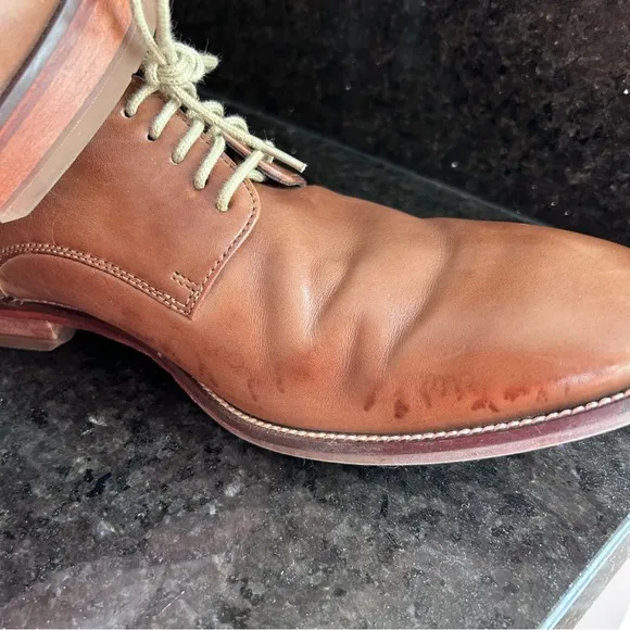 Cole Haan Williams Plain Toe Leather Oxford Brown Tan Dress Shoes Sz 9.5 C12206
