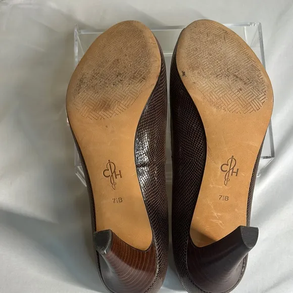 Cole Haan Women's Brown Peep Toe Pumps