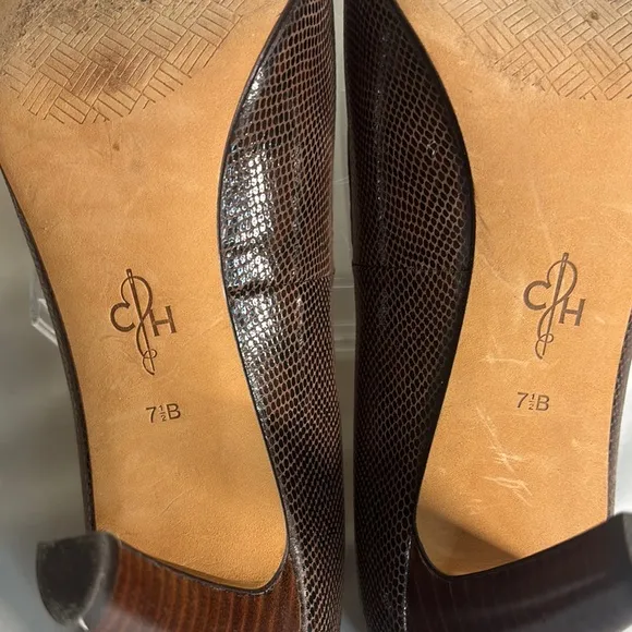 Cole Haan Women's Brown Peep Toe Pumps