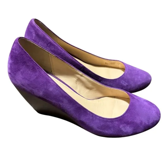 Cole Haan Women's Purple Suede Pumps Wedges Size 8B