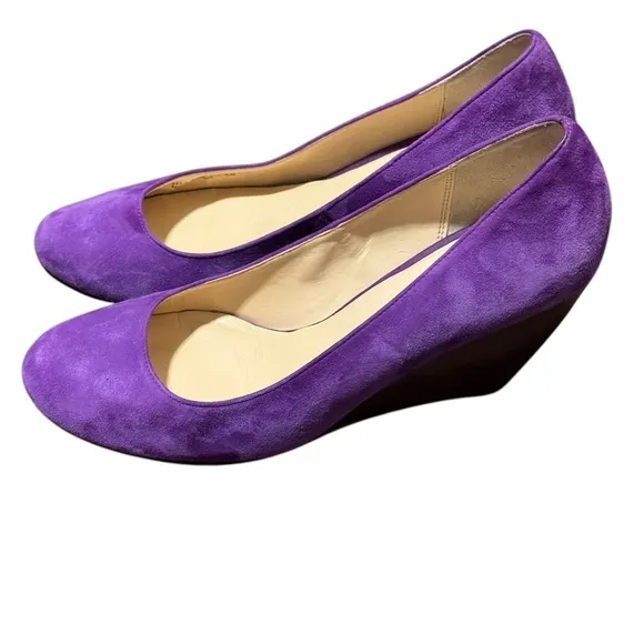 Cole Haan Women's Purple Suede Pumps Wedges Size 8B