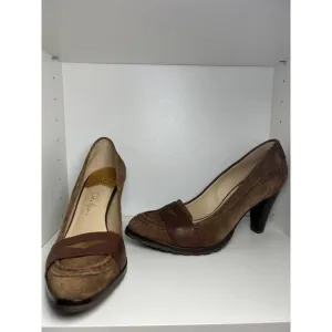 Cole Haan women's shoes Tan And Brown Leather pumps Air soles size 8B